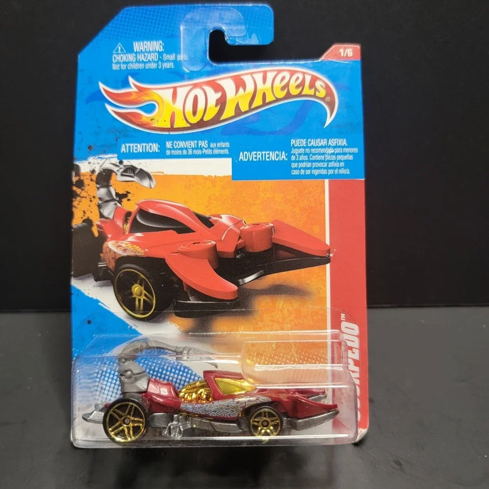 2011 Hot Wheels #205 Thrill Racers-Cave 1/6 SCORPEDO Maroon/Gray w/Gold Pr5 Sp